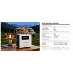 Invertor 1000W + acumulator 2009Wh iesire sinus PUR, MPPT de 550W, UPS , USB tip C de 30W și USB QC de 18W DATOUBOSS
