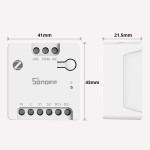 modul zigbee sonoff mini-zbd dry contact, alimentare ac/dc, pentru automatizare usa garaj, poarta, centrala termica sau motor, c