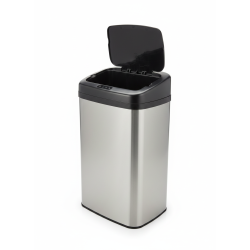 cos de gunoi cu senzor automat rovotec sd-012, inox, 30l, deschidere cu senzor sau touch