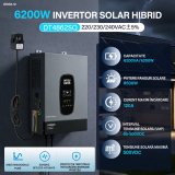 Invertor hibrid solar 6200W 48VDC , MPPT 120A, intrare PV 8500W, intrare PV 27A, anti-reflux