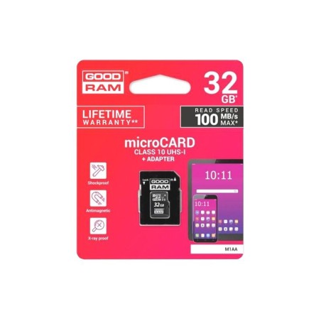 Carduri de memorie, Card de memorie GOODRAM micro SD 32 GB cu adaptor -1, dioda.ro