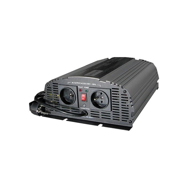 Schimbătoare de tensiune, Invertor de putere CARSPA CPS1000 12V / 230V 1000W undă sinusoidală pură + UPS + î -1, dioda.ro