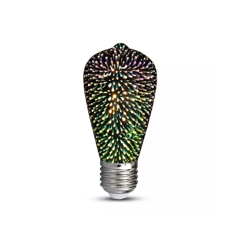 Becuri cu LED, Bec cu filament LED E27 3W 3000K 3D V-TAC VT-2223 -1, dioda.ro