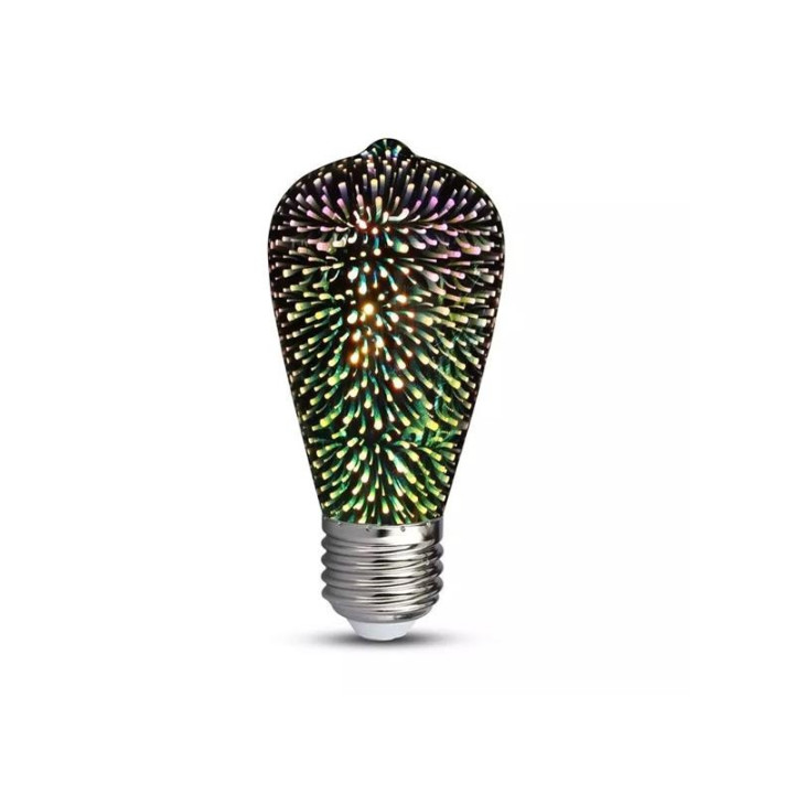 Becuri cu LED, Bec cu filament LED E27 3W 3000K 3D V-TAC VT-2223 -1, dioda.ro