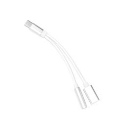 Alte, Adaptor USB-C la JACK3,5mm (pentru ascultarea muzicii) + USB-C (încărcare) -1, dioda.ro