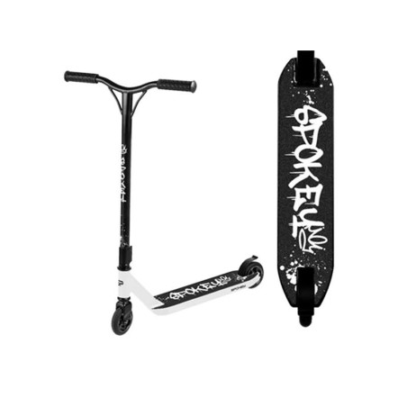 Trotinete freestyle, Scuter Freestyle SPOKEY REVERT BASIC alb -1, dioda.ro