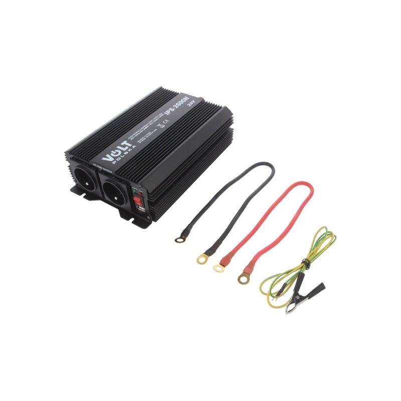 Invertoare auto, Convertor: auto dc/ac 1300W Uieş: 230VAC 21÷31VDC 255x160x70mm 3IPSN26024 IPS2600/24V-N -1, dioda.ro