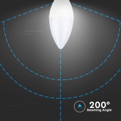 Lampi Iluminare, Bec LED - CIP SAMSUNG 7W E14 Plastic Lumânare 6400K -8, dioda.ro
