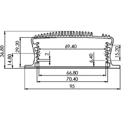 Cutii - Carcase, Cutie Aluminiu Extrudat CP-17-128 -2, dioda.ro
