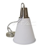 Lampi Iluminare, Pendul modern, crom, finisaj alb, Ф220 -1, dioda.ro