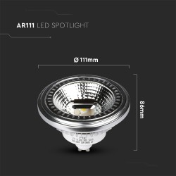 Lampi Iluminare, Spot LED - AR111 12W GU10 Beam 40 Sharp Cip, Alb cald -7, dioda.ro