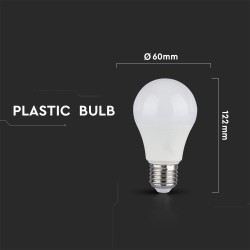Bec LED - 9W 3 Step Dimming A60 Е27 Plastic, Alb natural