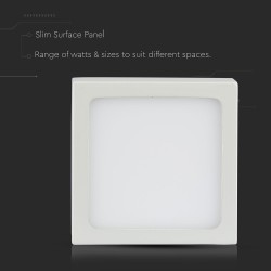 Lampi Iluminare, 6W Panou LED, Montaj la suprafață, Premium, Pătrat Alb natural -3, dioda.ro