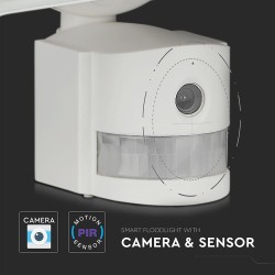Proiectoare LED, 18W Proiector LED cu Senzor WiFi și cameră, Alb rece -10, dioda.ro