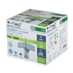 Proiectoare LED, 18W Proiector LED cu Senzor WiFi și cameră, Alb rece -12, dioda.ro