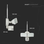 Camera de supraveghere cu proiector 18W Proiector LED cu Senzor WiFi Proiectoare LED, 18W Proiector LED cu Senzor WiFi și cameră, Alb rece -2, dioda.ro