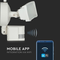 Proiectoare LED, 18W Proiector LED cu Senzor WiFi și cameră, Alb rece -16, dioda.ro