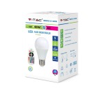 Lampi Iluminare, Bec LED - 6W E27 A60 RGB Cu control de la distanță Alb cald -1, dioda.ro