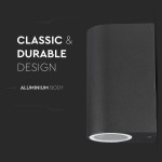 Lampi Iluminare, Suport Neted de Perete pentru GU10 Aluminiu Negru Rotund cu 2 Ieșiri IP44 -1, dioda.ro