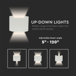 Lampi Iluminare, 6W Aplică LED Corp Alb Rotund IP65 Alb cald -2, dioda.ro