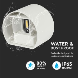 Lampi Iluminare, 6W Aplică LED Corp Alb Rotund IP65 Alb cald -6, dioda.ro