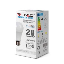 Lampi Iluminare, Bec LED 11W E27 A60 RA80 Senzor Microunde 4000K -2, dioda.ro