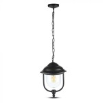 Lampă de grădină de tavan corp Negru 1 x E27 Lampi Iluminare, Lampă de grădină de tavan corp Negru 1 x E27 -1, dioda.ro