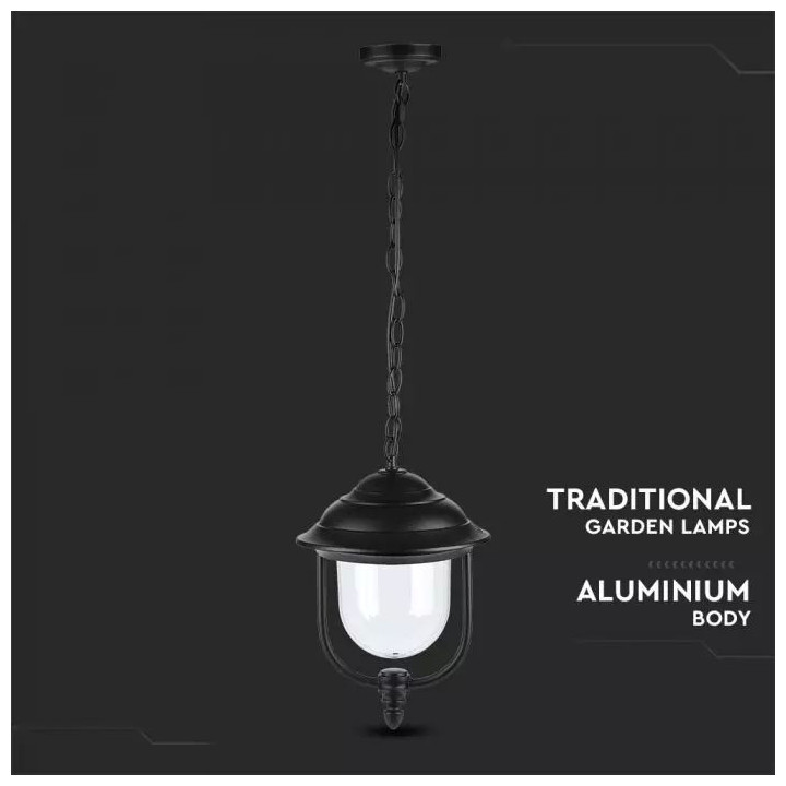 Lampi Iluminare, Lampă de grădină de tavan corp Negru 1 x E27 -3, dioda.ro