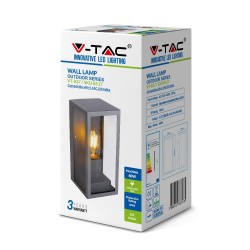 Lampi Iluminare, Lampă de perete 1*E27 Negru Mat Sticlă Clară -2, dioda.ro