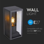 Lampă de perete 1*E27 Negru Mat Sticlă Clară Lampi Iluminare, Lampă de perete 1*E27 Negru Mat Sticlă Clară -1, dioda.ro