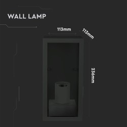 Lampi Iluminare, Lampă de perete 1*E27 Negru Mat Sticlă Clară -6, dioda.ro