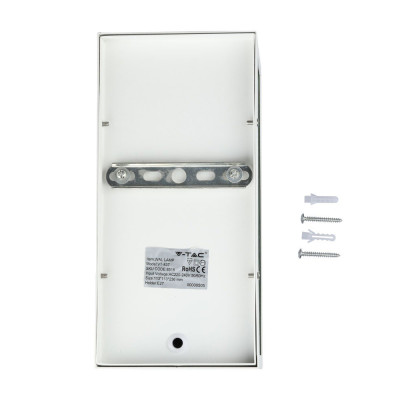 Lampi Iluminare, Lampă de perete 1*E27 Alb Mat Sticlă Clară -2, dioda.ro