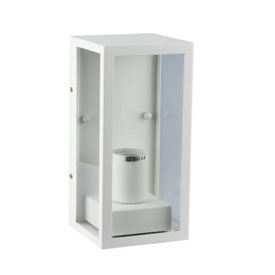 Lampi Iluminare, Lampă de perete 1*E27 Alb Mat Sticlă Clară -4, dioda.ro