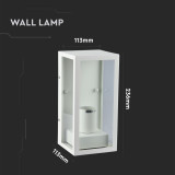 Lampi Iluminare, Lampă de perete 1*E27 Alb Mat Sticlă Clară -7, dioda.ro