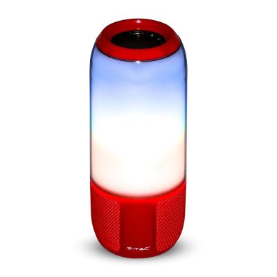 Lampi Iluminare, 2*3W LED Lampă de masă cu Boxă USB & TF Slot de Card Slot Roșu -13, dioda.ro