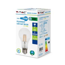 Lampi Iluminare, Bec LED - 10W Filament Patent E27 A67, Alb cald -2, dioda.ro
