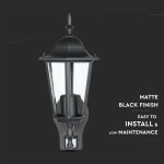 Lampi Iluminare, Lampa de gradina, prindere perete, cu senzor E27 Negru mat -1, dioda.ro