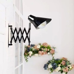 Lampi Iluminare, Lampă de Perete Braț Ajustabil Întrrupator E27 Crom -2, dioda.ro