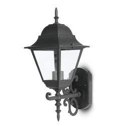 Lampi Iluminare, Corp iluminat grădină E27 Negru Mat Mare Sus -1, dioda.ro
