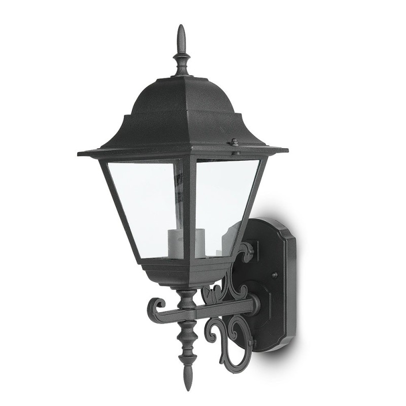 Corp iluminat grădină E27 Negru Mat Mare Sus Lampi Iluminare, Corp iluminat grădină E27 Negru Mat Mare Sus -1, dioda.ro