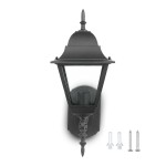 Corp iluminat grădină E27 Negru Mat Mare Sus Lampi Iluminare, Corp iluminat grădină E27 Negru Mat Mare Sus -1, dioda.ro