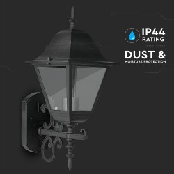 Lampi Iluminare, Corp iluminat grădină E27 Negru Mat Mare Sus -3, dioda.ro