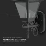 Corp iluminat grădină E27 Negru Mat Mare Sus Lampi Iluminare, Corp iluminat grădină E27 Negru Mat Mare Sus -1, dioda.ro
