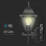 Corp iluminat grădină E27 Negru Mat Mare Sus Lampi Iluminare, Corp iluminat grădină E27 Negru Mat Mare Sus -1, dioda.ro