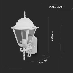 Lampi Iluminare, Corp iluminat grădină E27 Alb Mat Mare Sus -7, dioda.ro