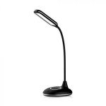 Lampi Iluminare, 5W Lampă LED de Birou 3 în 1 Încărcător Wireless Rotundă Corp Negru -1, dioda.ro