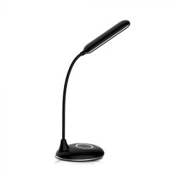 Lampi Iluminare, 5W Lampă LED de Birou 3 în 1 Încărcător Wireless Rotundă Corp Negru -1, dioda.ro