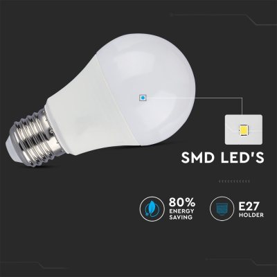 Lampi Iluminare, Bec LED - 9W 3 Step Dimming A60 Е27 Plastic, Alb rece -3, dioda.ro