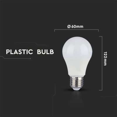 Lampi Iluminare, Bec LED - 9W 3 Step Dimming A60 Е27 Plastic, Alb rece -6, dioda.ro