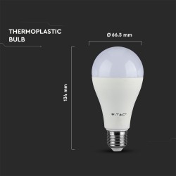 Lampi Iluminare, Bec LED - 15W A65 Е27 200'D Termoplastic, Alb cald -4, dioda.ro